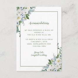 Details der Unterkunft Elegante Wasserfarbe Grün Begleitkarte