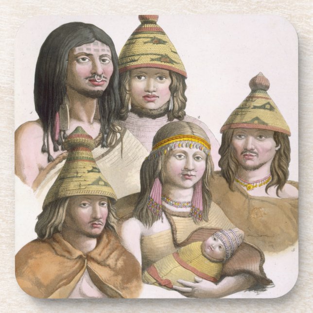 Details des Kopfschmucks in Nordwestamerika (colo Untersetzer (Vorderseite)