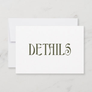 DETAILS floraler Art Nouveau RSVP Karte