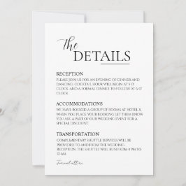 Details für minimalistisches Hochzeitseinladungsde Einladung