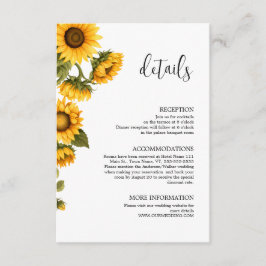 Details helle Sonnenblumen minimalistisch Begleitkarte