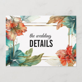 DETAILS Hibiskus Hochzeit Paradies Begleitkarte
