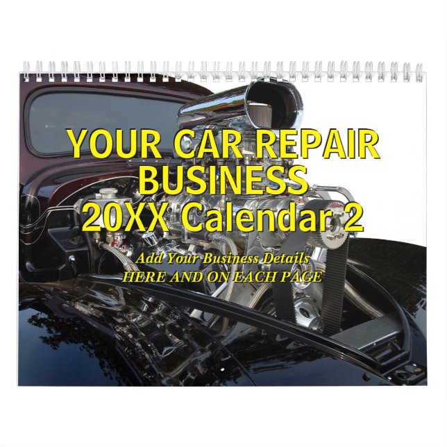 Details hinzufügen - Auto-Reparaturgeschäft 20xx Kalender (Titelbild)