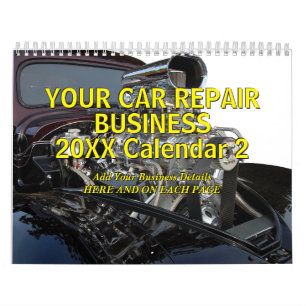 Details hinzufügen - Auto-Reparaturgeschäft 20xx Kalender