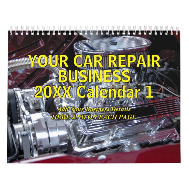 Details hinzufügen - Auto reparieren Business 20xx Kalender (Titelbild)