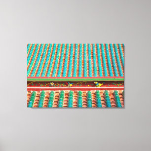 Details im Südputuo-Tempel Leinwanddruck