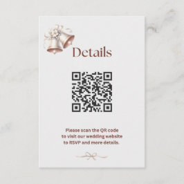 Details Insert for Pink Wedding Bells Invitation