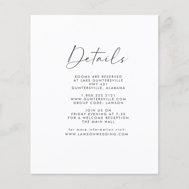 Details-Karte (Vorderseite)