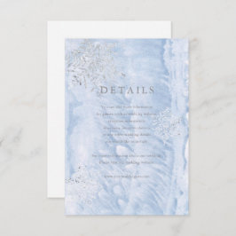 Details Karte zum Frozen Wintersilber Schneeflocke