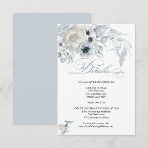 DETAILS   Pastel Dusty Blue Flowers Einladung