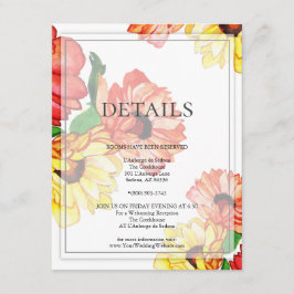 DETAILS | Rotwein und Gelb Begleitkarte