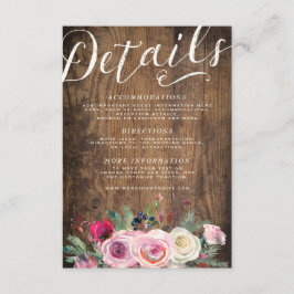 DETAILS | Rustikale Hochzeit aus Holz Begleitkarte