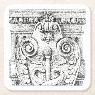 DETAILS Square Paper-Untersetzer Rechteckiger Pappuntersetzer