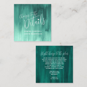 Details über Hochzeiten smaragdgrüne Kunsthandwerk Begleitkarte