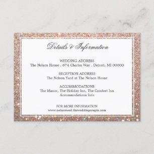 Details und weitere Informationen - Rosen Gold Gli Begleitkarte