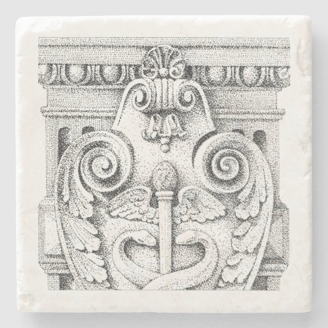 DETAILS Untersetzer aus Marmorstein (Vorderseite)