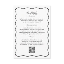 Details Wavy Border QR Code Hochzeiten schwarz