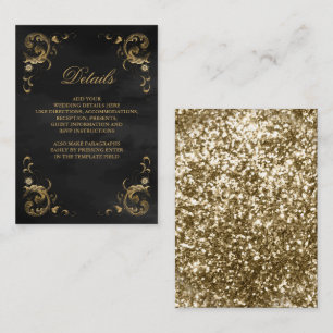 Details zu antiken Goldrahmen Begleitkarte