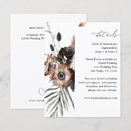 Details zu Black & Natural Floral Boho