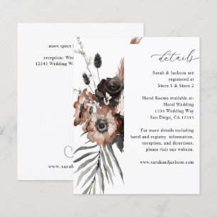 Details zu Black & Natural Floral Boho