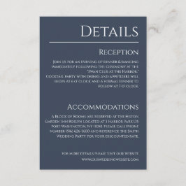 Details zu Blauen und Weißen Hochzeiten: Begleitkarte