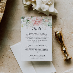 Details zu Blumenzehen in Gold Green Foliage Begleitkarte