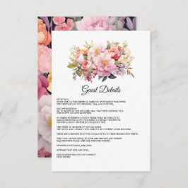 Details zu Blush und Gold Floral Wedding Begleitkarte