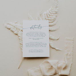 Details zu Boho Chic Aquamarin und White Wedding Begleitkarte
