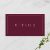 Details zu Burgundy & Gold-Hochzeiten