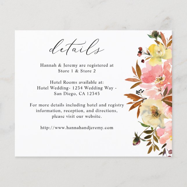 Details zu Candy Pink & Yellow Floral Flyer (Vorne)