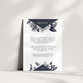 Details zu den Gästen der Midnight Orchid Wedding Begleitkarte
