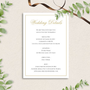 Details zu den klassischen Schwarz-Gold-Border-Hoc Begleitkarte