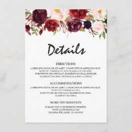 Details zu den rustikalen Hochzeiten in Burgund Re Begleitkarte