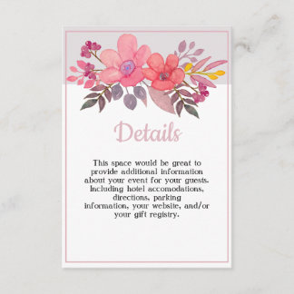 Details zu Dusty Pinks denken Begleitkarte