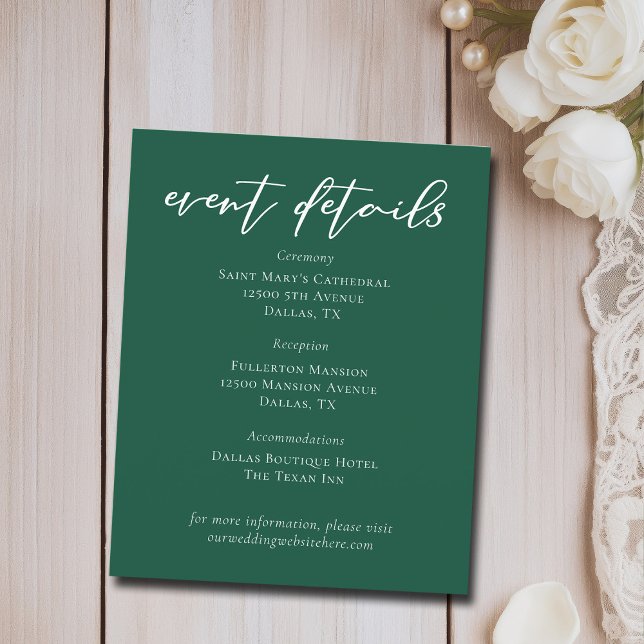 Details zu Emerald Green Wedding Events (Von Creator hochgeladen)
