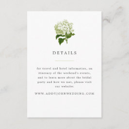 Details zu Grün und Weiß und Hydrangea Begleitkarte