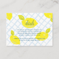 Details zu handbemalten Lemon- und Blauen Karos