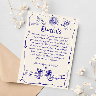 Details zu handgeschriebenen Hochzeiten RSVP Karte