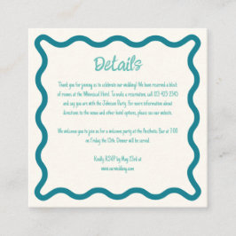 Details zu handgeschriebenen Whimsical Wavy Border Begleitkarte