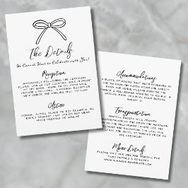 Details zu handgezeichneten Flüchtigen Hochzeiten Begleitkarte