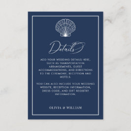 Details zu Hochzeiten am Blue Seashell Beach Begleitkarte