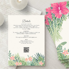 Details zu Hochzeiten im tropischen Floral Beach Begleitkarte