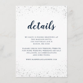 Details zu Hochzeiten in blauem Silber Begleitkarte