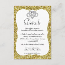 Details zu Hochzeiten in Gold Glitzer Infinity Hea
