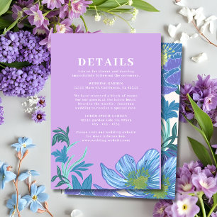Details zu Hochzeiten in Lilac und Lila Pastellfar Begleitkarte