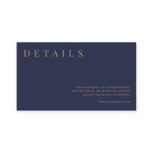 Details zu Hochzeiten in Navy & Gold