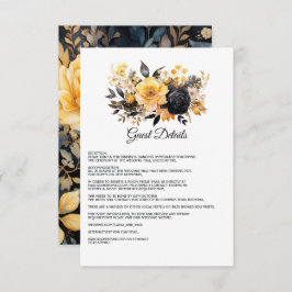Details zu Hochzeiten in Schwarz und Gold Begleitkarte