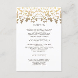 Details zu Hochzeiten in Weiß und Gold - Informati Begleitkarte