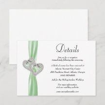Details zu Hochzeitsarbeiten mit grünen Ribbbon au