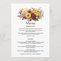 Details zu Maroon und Yellow Floral Wedding